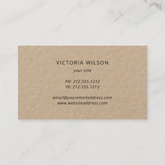 Lashes Rustic kraft make-up kunstenaar eyelash Bus Visitekaartje (Achterkant)