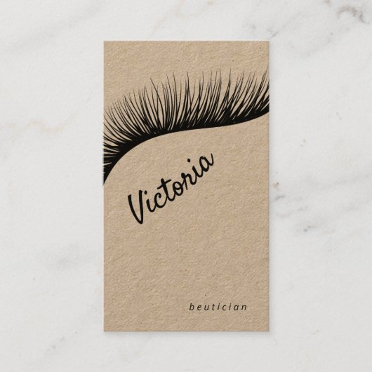 Lashes Rustic kraft make-up kunstenaar eyelash Bus Visitekaartje (Voorkant)