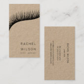Lashes Rustic kraft make-up kunstenaar eyelash Visitekaartje (Voorkant / Achterkant)