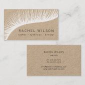 Lashes Rustic kraft make-up kunstenaar eyelash Visitekaartje (Voorkant / Achterkant)