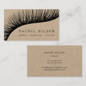 Lashes Rustic kraft make-up kunstenaar eyelash Visitekaartje (Voorkant / Achterkant)