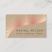 Lashes Rustic kraft rosegold makeup eyelash Visitekaartje (Voorkant)