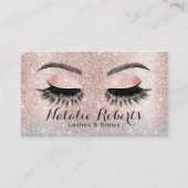 Lashes Salon Eyelash Extensions Blush Roos Gold Visitekaartje (Voorkant)