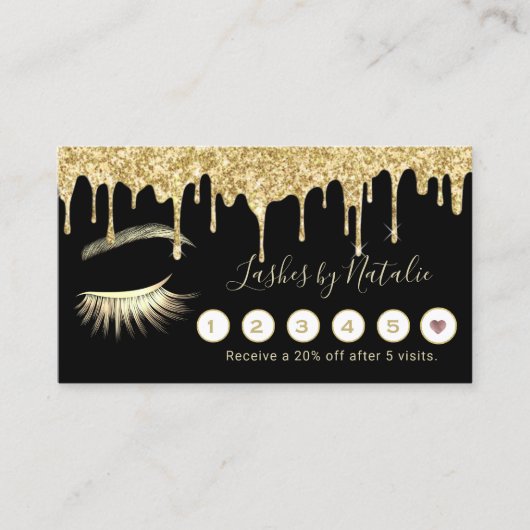 Lashes Salon Makeup Artiest Gold Drift Loyalty (Voorkant)