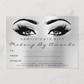 Lashes Silver Gray Makeup Artist Certificate Cadef (Voorkant)