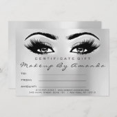 Lashes Silver Gray Makeup Artist Certificate Cadef (Voorkant / Achterkant)