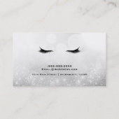 Lashes Silver Sparkle Glamour Wimpers Make-up Visitekaartje (Achterkant)