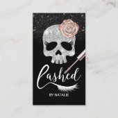 Lashes Skull Beauty Modern Eyelash Extensions Visitekaartje (Voorkant)