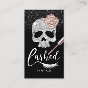 Lashes Skull Beauty Modern Eyelash Extensions Visitekaartje