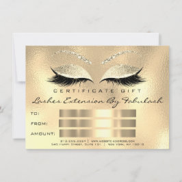 Lashes SPA Make-up Certificaat Cadeau Champagne