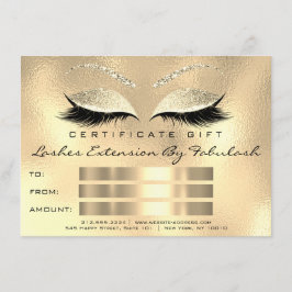 Lashes SPA Make-up Certificaat Cadeau Champaigne