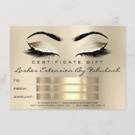 Lashes SPA Makeup Certificate Gift Champaigne
