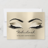 Lashes SPA Makeup Certificate Gift Champaigne (Achterkant)