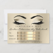 Lashes SPA Makeup Certificate Gift Champaigne (Voorkant)