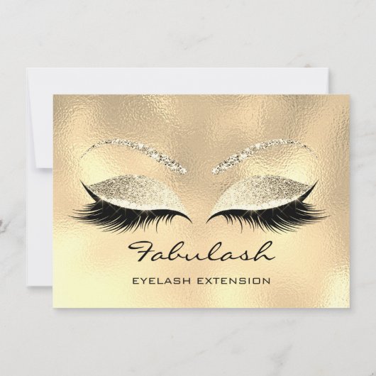 Lashes SPA Makeup Certificate Gift Champaigne (Achterkant)