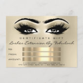 Lashes SPA Makeup Certificate Gift Eyes (Voorkant)