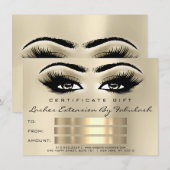 Lashes SPA Makeup Certificate Gift Eyes (Voorkant / Achterkant)