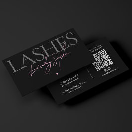 Lashes Studio Black Pink Visagist Esthetisch Visitekaartje