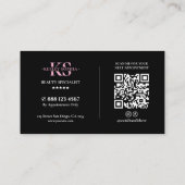 Lashes Studio Black Pink Visagist Esthetisch Visitekaartje (Achterkant)