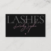 Lashes Studio Black Pink Visagist Esthetisch Visitekaartje (Voorkant)