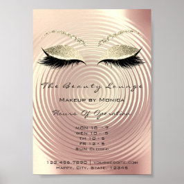 Lashes Studio Makeup Artist Glitter Beauty Salon Poster