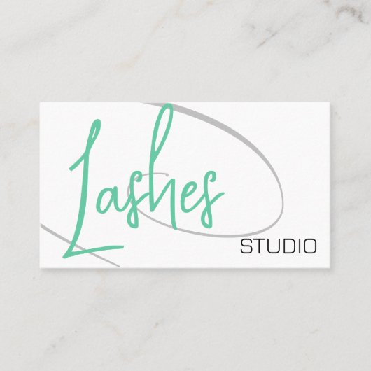 Lashes Studio Modern Classy Professional Blauwgroe Visitekaartje (Voorkant)