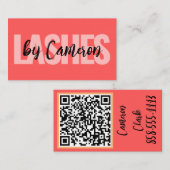 LASHES Stylist Salon Professional Roze Visitekaartje (Voorkant / Achterkant)