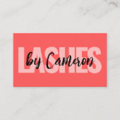 LASHES Stylist Salon Professional Roze Visitekaartje (Voorkant)