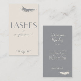 Lashes Tech Beige Minimalistisch Crème Salon Visitekaartje