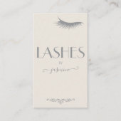 Lashes Tech Beige Minimalistisch Crème Salon Visitekaartje (Voorkant)