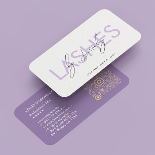 Lashes Tech Make-up Artist Dusty Paarse IG QR Visitekaartje