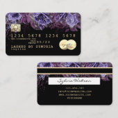 Lashes trendy Floral Creditcard waterverf Visitekaartje (Voorkant / Achterkant)