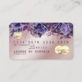 Lashes trendy Floral Creditcard waterverf Visitekaartje (Voorkant)