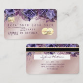 Lashes trendy Floral Creditcard waterverf Visitekaartje (Voorkant / Achterkant)
