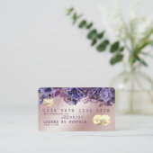Lashes trendy Floral Creditcard waterverf Visitekaartje (Staand voorkant)