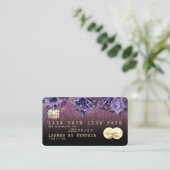 Lashes trendy Floral Creditcard waterverf Visitekaartje (Staand voorkant)