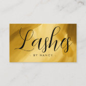 Lashes Typografie Gold brush stroke Visitekaartje (Voorkant)