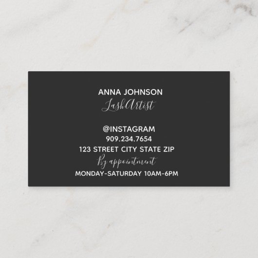 Lashes Visitekaartje (Achterkant)