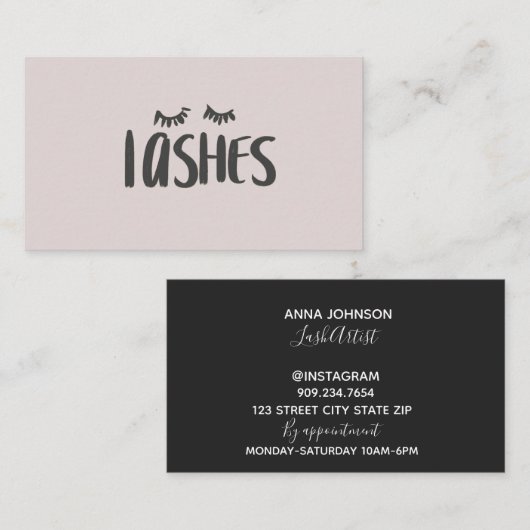 Lashes Visitekaartje (Voorkant / Achterkant)