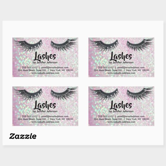Lashes visitekaartje Sticker (Vel)