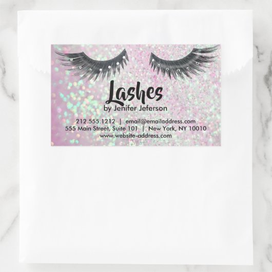 Lashes visitekaartje Sticker (Tas)