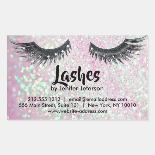 Lashes visitekaartje Sticker (Voorkant)