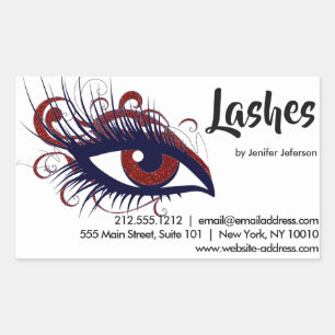 Lashes visitekaartje Sticker