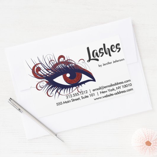 Lashes visitekaartje Sticker (Envelop)