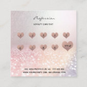 Lashes wink glittery roos Gold hart Klantenkaartje (Achterkant)