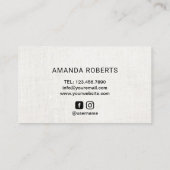 Lashes Zwart Script Stiple Floral Lash Extension Visitekaartje (Achterkant)