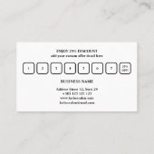 Lashes zwart-wit Simple Loyalty Kaart (Achterkant)