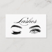 Lashes zwart-wit Simple Loyalty Kaart (Voorkant)