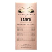 LashesD Price List Extension Gold Blush LOGO Reclamekaart (Voorkant)
