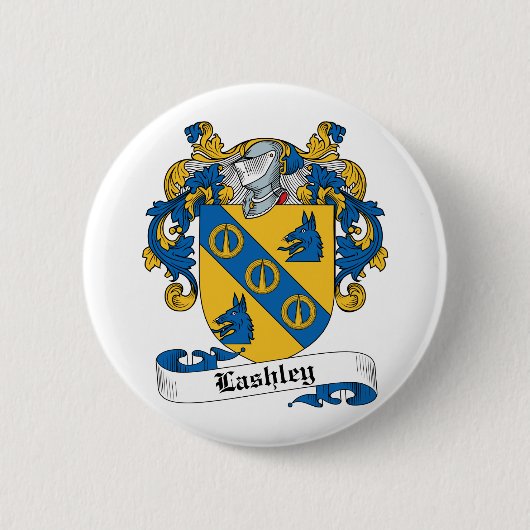 Lashley Family Crest Ronde Button 5,7 Cm (Voorkant)